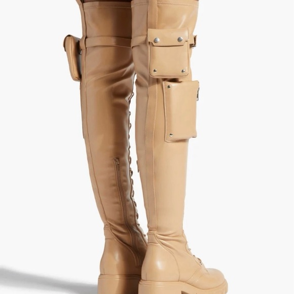 Tan Over-the-Knee Lace-Up Boots nwt size 7.5 - Picture 4 of 5